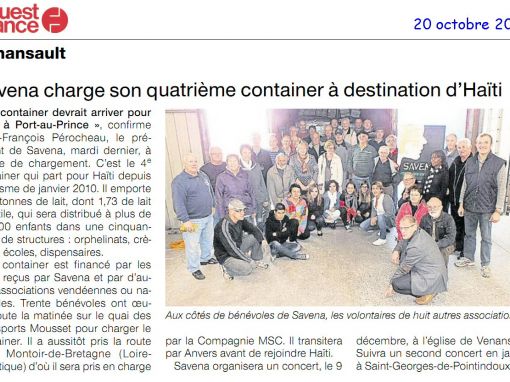 Chargement du 4è containet pour Haïti